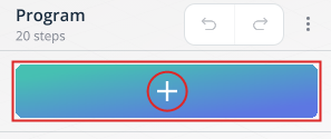 Add command button with the plus sign highlighted