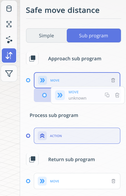 Adding a MOVE command to the approach sub program